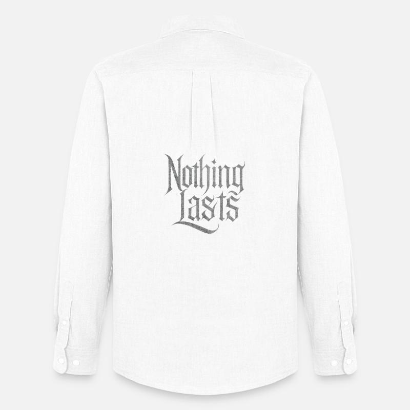 Nothing Lasts Design – Vergänglichkeit & Stil - Männer Oxford Hemd von Stanley/Stella - Weiß