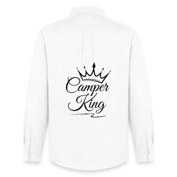 Camping-car King - Chemise Oxford homme Stanley/Stella - blanc - Dos - AI Model Male 185 dark (185cm)