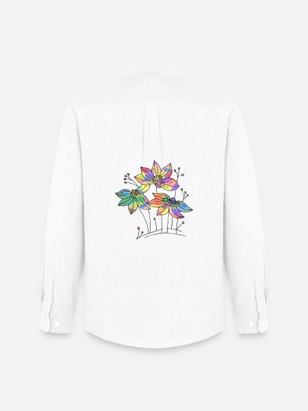 Fleur - Chemise Oxford homme Stanley/Stella - blanc