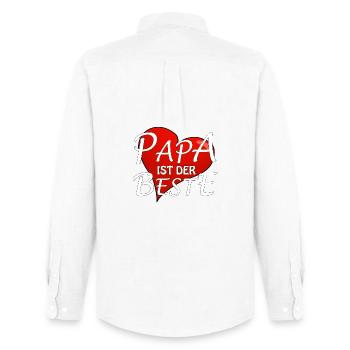DAD IS THE BEST - Men's Oxford Shirt by Stanley/Stella - white - Back - AI Model Male 185 dark (185cm)