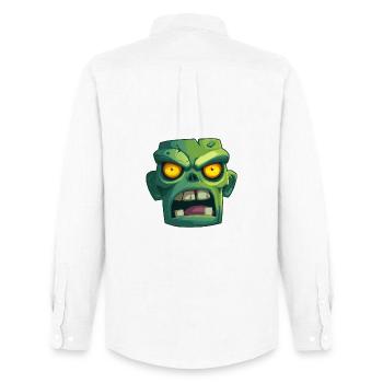 zombie pour la soirée de Halloween - Chemise Oxford homme Stanley/Stella - blanc - Dos - AI Model Male 185 dark (185cm)