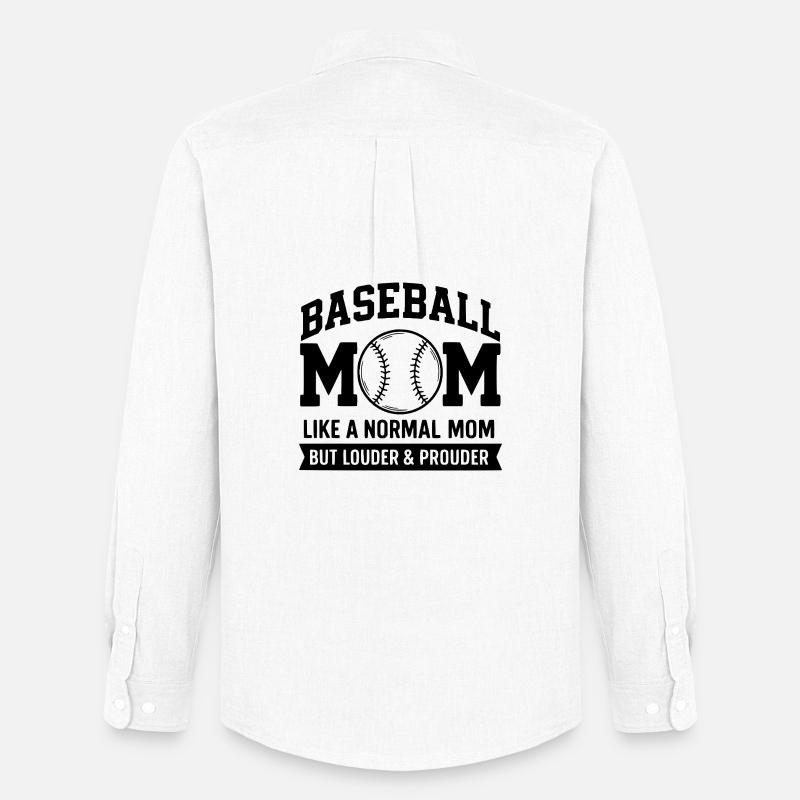 Stolze Baseball-Mutter Zitat Baseball-Mutter - Männer Oxford Hemd von Stanley/Stella - Weiß