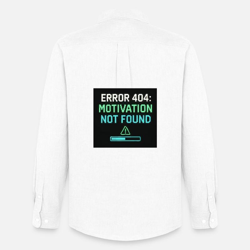 Error 404: Motivation Not Found  - Männer Oxford Hemd von Stanley/Stella - Weiß