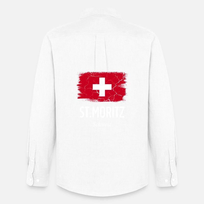 St. Moritz - Männer Oxford Hemd von Stanley/Stella - Weiß