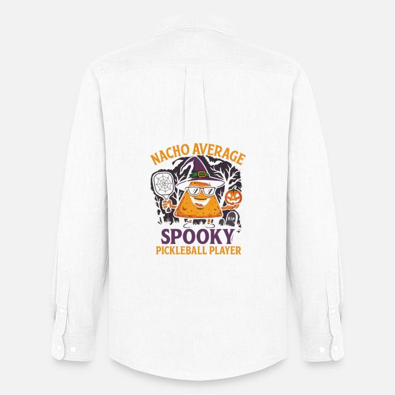 Nacho Average Spooky Pickleball Design - Männer Oxford Hemd von Stanley/Stella - Weiß