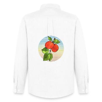 Apples - Men's Oxford Shirt by Stanley/Stella - white - Back - AI Model Male 185 dark (185cm)