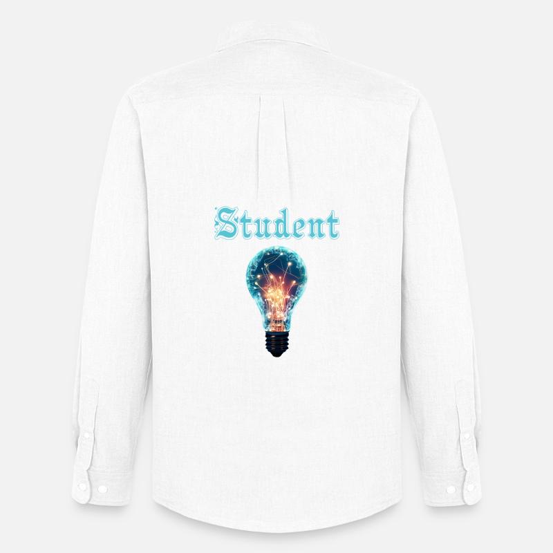 Student Design – Glühbirne Energie & Inspiration - Männer Oxford Hemd von Stanley/Stella - Weiß