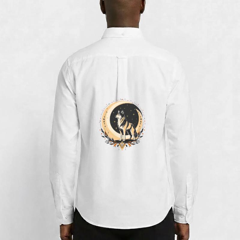 Boho Wolf Männer Oxford Hemd von Stanley/Stella