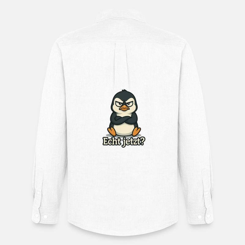 Pinguin Echt Jetzt? - Männer Oxford Hemd von Stanley/Stella - Weiß