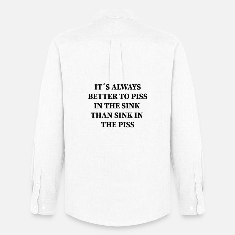 Meme Shirt - Männer Oxford Hemd von Stanley/Stella - Weiß
