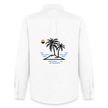 Île Palm - Chemise Oxford homme Stanley/Stella - blanc - Dos - AI Model Male 185 dark (185cm)