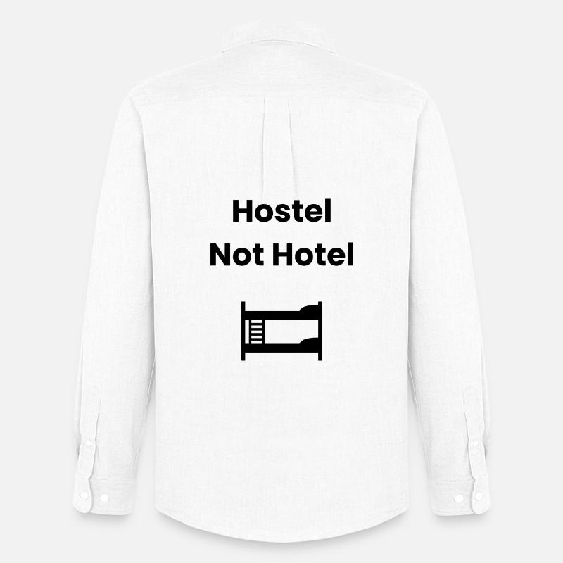 Hostel, Not Hotel – Backpacker Shirt - Männer Oxford Hemd von Stanley/Stella - Weiß
