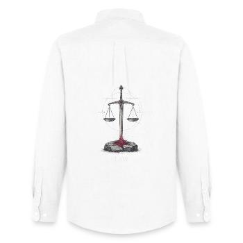 Sword of Justice and Power - Men's Oxford Shirt by Stanley/Stella - white - Back - AI Model Male 185 dark (185cm)