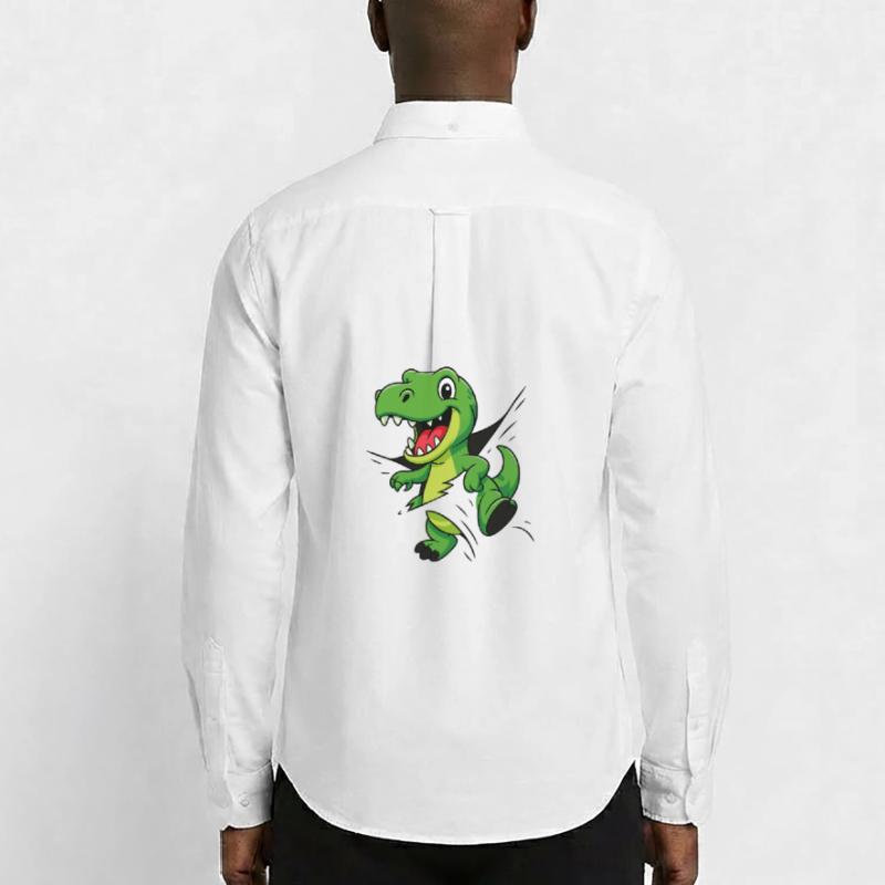 Comic Dino – For Little Explorers & Explorers Men's Oxford Shirt by Stanley/Stella