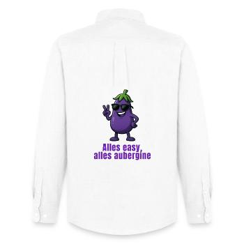 Aubergine - Everything easy - Men's Oxford Shirt by Stanley/Stella - white - Back - AI Model Male 185 dark (185cm)