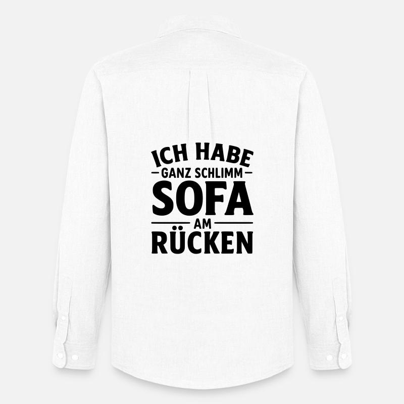 Sofa Chillmodus Sunday Mode Mood Sonntags Outfit - Männer Oxford Hemd von Stanley/Stella - Weiß