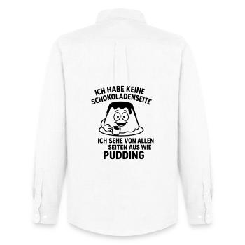 Pudding Chocolate Side - Men's Oxford Shirt by Stanley/Stella - white - Back - AI Model Male 185 dark (185cm)