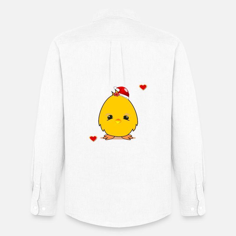 Weihnachtsküken Weihnachten Herz - Männer Oxford Hemd von Stanley/Stella - Weiß