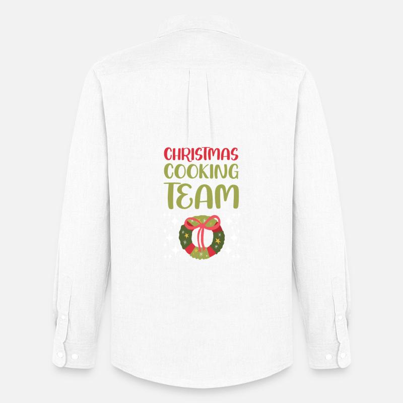 Weihnachts Kochen Backen Team - Männer Oxford Hemd von Stanley/Stella - Weiß