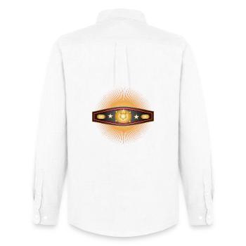 Radiant Box Belt – Champion Design - Men's Oxford Shirt by Stanley/Stella - white - Back - AI Model Male 185 dark (185cm)