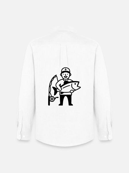 Fishing-proud-angler-big-catch-2 - Men's Oxford Shirt by Stanley/Stella - white