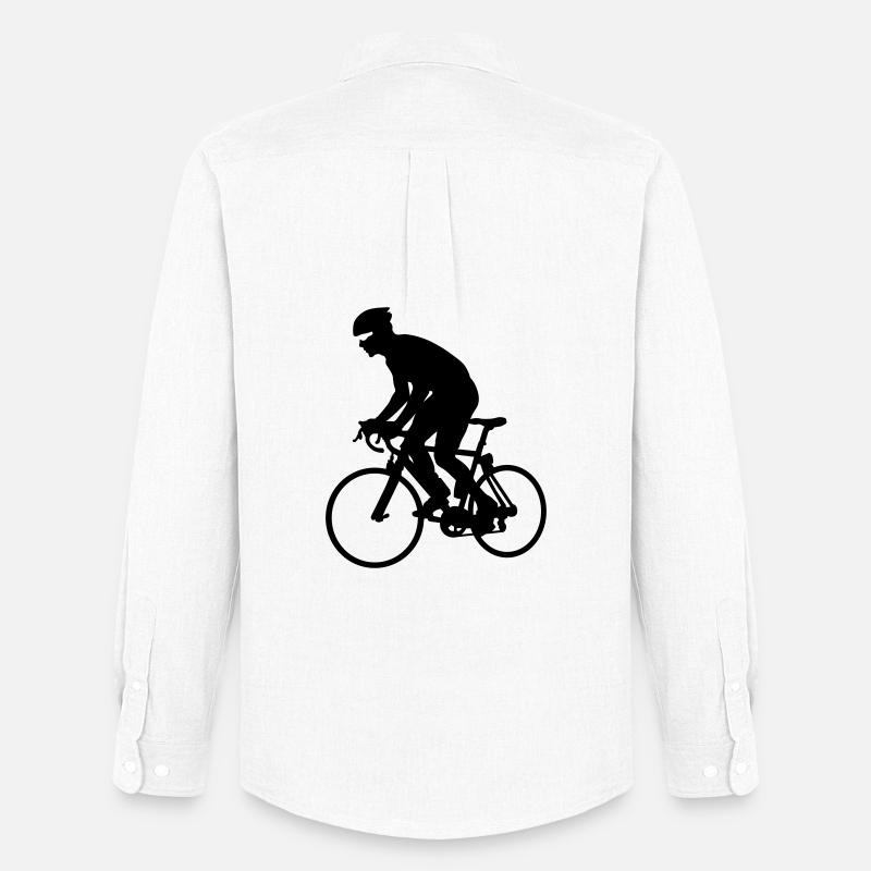Rennrad - Männer Oxford Hemd von Stanley/Stella - Weiß
