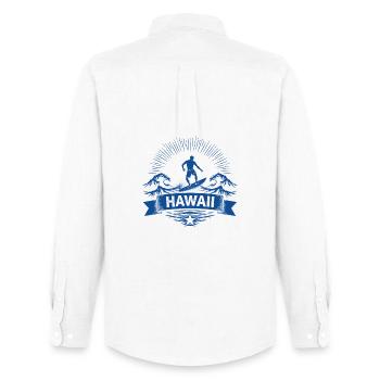 Hawaii Surfer Surfer on Pacific Wave - Men's Oxford Shirt by Stanley/Stella - white - Back - AI Model Male 185 dark (185cm)