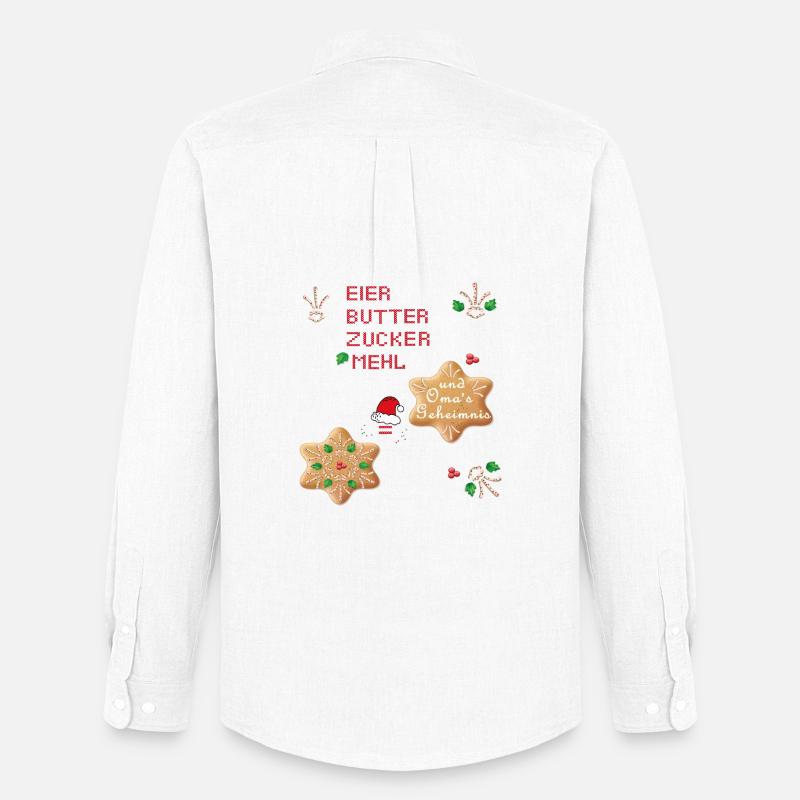Weihnachtsplätzchen - Männer Oxford Hemd von Stanley/Stella - Weiß