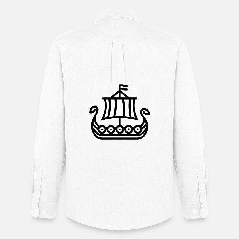 Wikinger - Männer Oxford Hemd von Stanley/Stella - Weiß