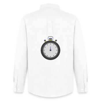 Stopwatch - Men's Oxford Shirt by Stanley/Stella - white - Back - AI Model Male 185 dark (185cm)