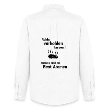 Restaromen - Männer Oxford Hemd von Stanley/Stella - Weiß - Hinten - AI Model Male 185 dark (185cm)