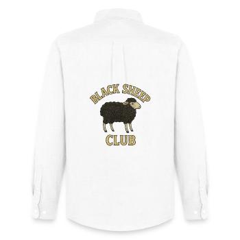 Black Sheep Club Emblem - Men's Oxford Shirt by Stanley/Stella - white - Back - AI Model Male 185 dark (185cm)