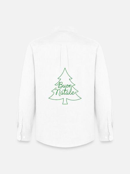 Buon Natale Christmas Tree Christmas Design - Men's Oxford Shirt by Stanley/Stella - white