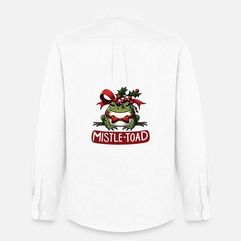 Mistle-Toad Funny Christmas Toad Pun - Men's Oxford Shirt by Stanley/Stella - white