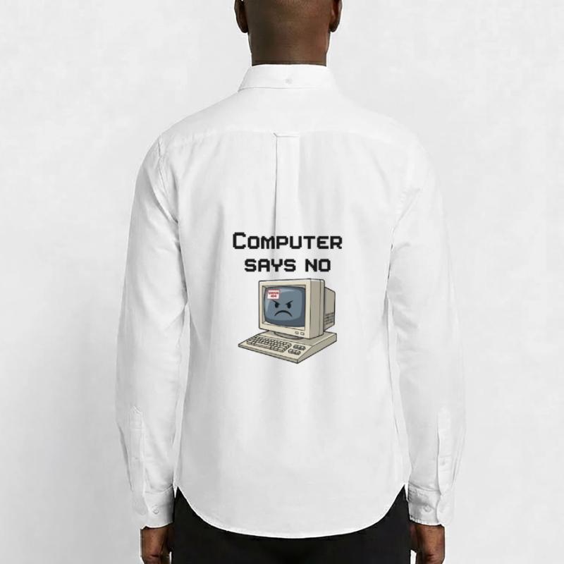 Retro Computer 404 Error Men's Oxford Shirt by Stanley/Stella