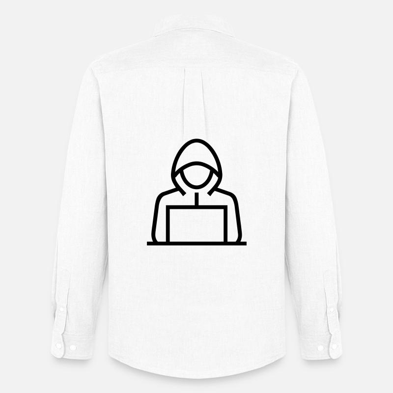 Hacker - Männer Oxford Hemd von Stanley/Stella - Weiß