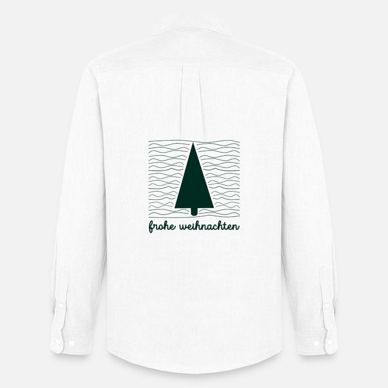 Weihnachten Weihnachtsbaum minimalistisch - Männer Oxford Hemd von Stanley/Stella - Weiß