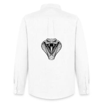 Geometric Cobra Head - Men's Oxford Shirt by Stanley/Stella - white - Back - AI Model Male 185 dark (185cm)
