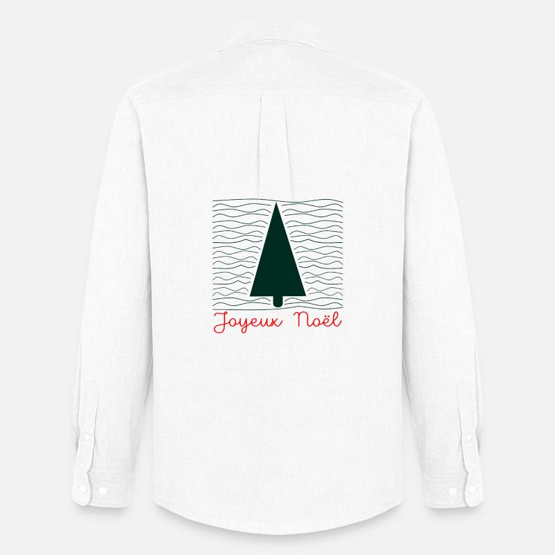 Weihnachtsbaum – Minimalistisch - Männer Oxford Hemd von Stanley/Stella - Weiß