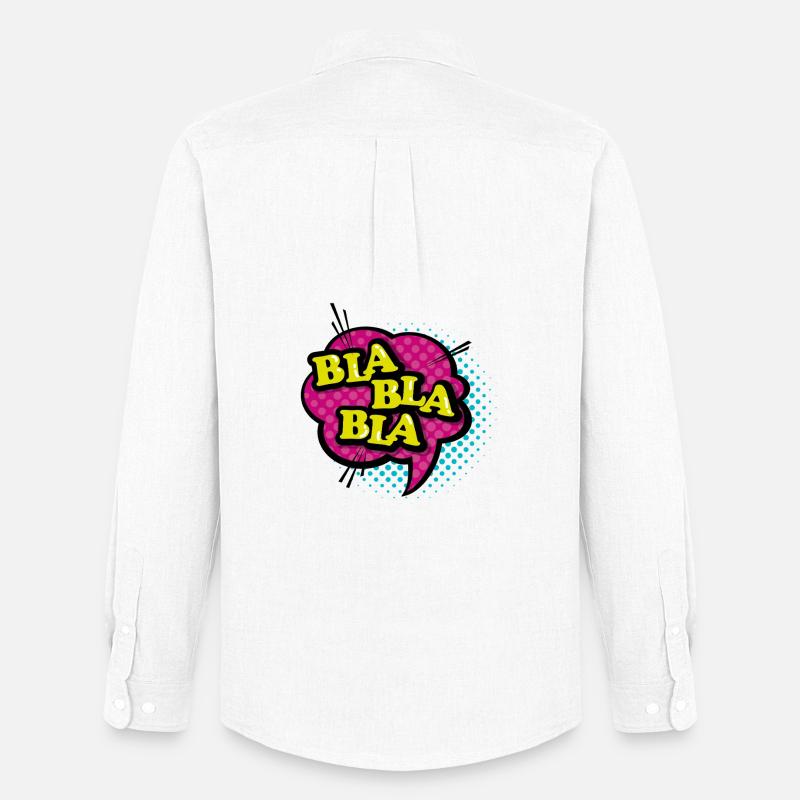 Bla Bla Pop Art Sprechblase - Männer Oxford Hemd von Stanley/Stella - Weiß