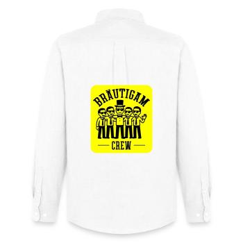 Groom Crew Bachelor Party - Men's Oxford Shirt by Stanley/Stella - white - Back - AI Model Male 185 dark (185cm)