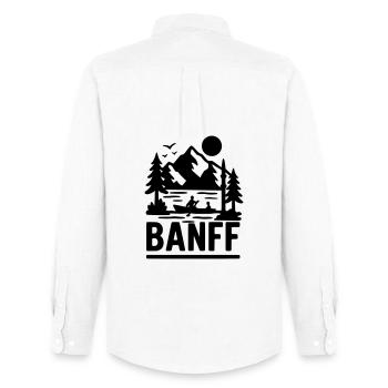 banff national park - Männer Oxford Hemd von Stanley/Stella - Weiß - Hinten - AI Model Male 185 dark (185cm)