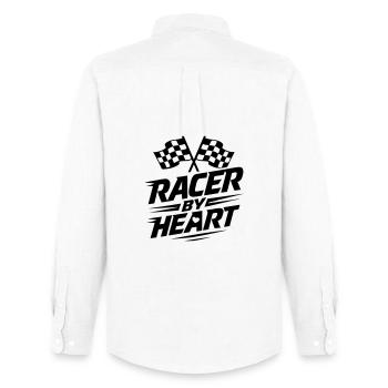 Racer By Heart Motorsport - Men's Oxford Shirt by Stanley/Stella - white - Back - AI Model Male 185 dark (185cm)