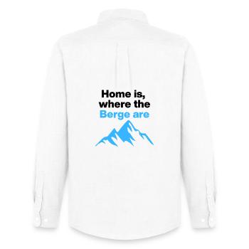 Home is where the Berge are. Freedom, Freeitime - Men's Oxford Shirt by Stanley/Stella - white - Back - AI Model Male 185 dark (185cm)