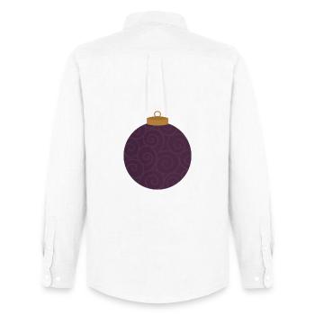 Ornement violet tourbillonné - Chemise Oxford homme Stanley/Stella - blanc - Dos - AI Model Male 185 dark (185cm)