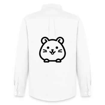 hamster - Chemise Oxford homme Stanley/Stella - blanc - Dos - AI Model Male 185 dark (185cm)