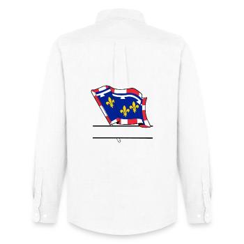 Centre-Val de Loire Writing space - Men's Oxford Shirt by Stanley/Stella - white - Back - AI Model Male 185 dark (185cm)