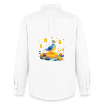 Duck on citrus slice - Men's Oxford Shirt by Stanley/Stella - white - Back - AI Model Male 185 dark (185cm)