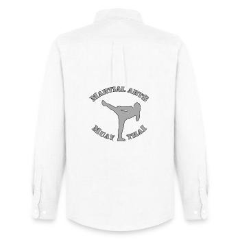 Muay thai - Men's Oxford Shirt by Stanley/Stella - white - Back - AI Model Male 185 dark (185cm)