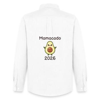 Mamacado 2026 – expectant mom avocado - Men's Oxford Shirt by Stanley/Stella - white - Back - AI Model Male 185 dark (185cm)